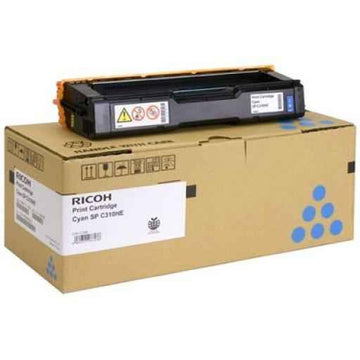 Toner d'origine Ricoh Cyan, 407637, pour SP C310, SP C231, SP C232, SP C311, SP C312, SP C320, SP C340, SP C242, SP C342, 6 000 tonnes, avec TV 1,2 RON, « 407637 »