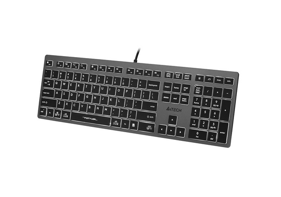 A4Tech FSTYLER FX60H (White Backlit) keyboard USB QWERTY Black, Grey
