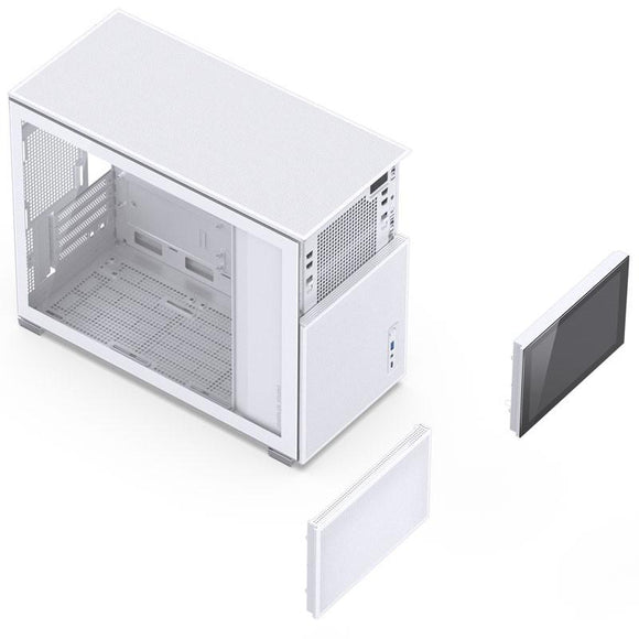 Boîtier Micro-ATX Jonsbo D31 MESH avec écran en verre trempé - blanc