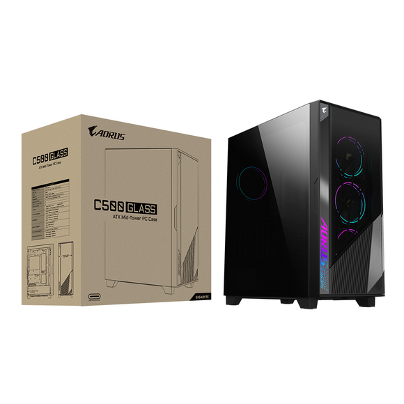 Case|GIGABYTE|AORUS C500 GLASS|MidiTower|Not included|ATX|EATX|MicroATX|MiniITX|Colour Black|GB-AC500GST