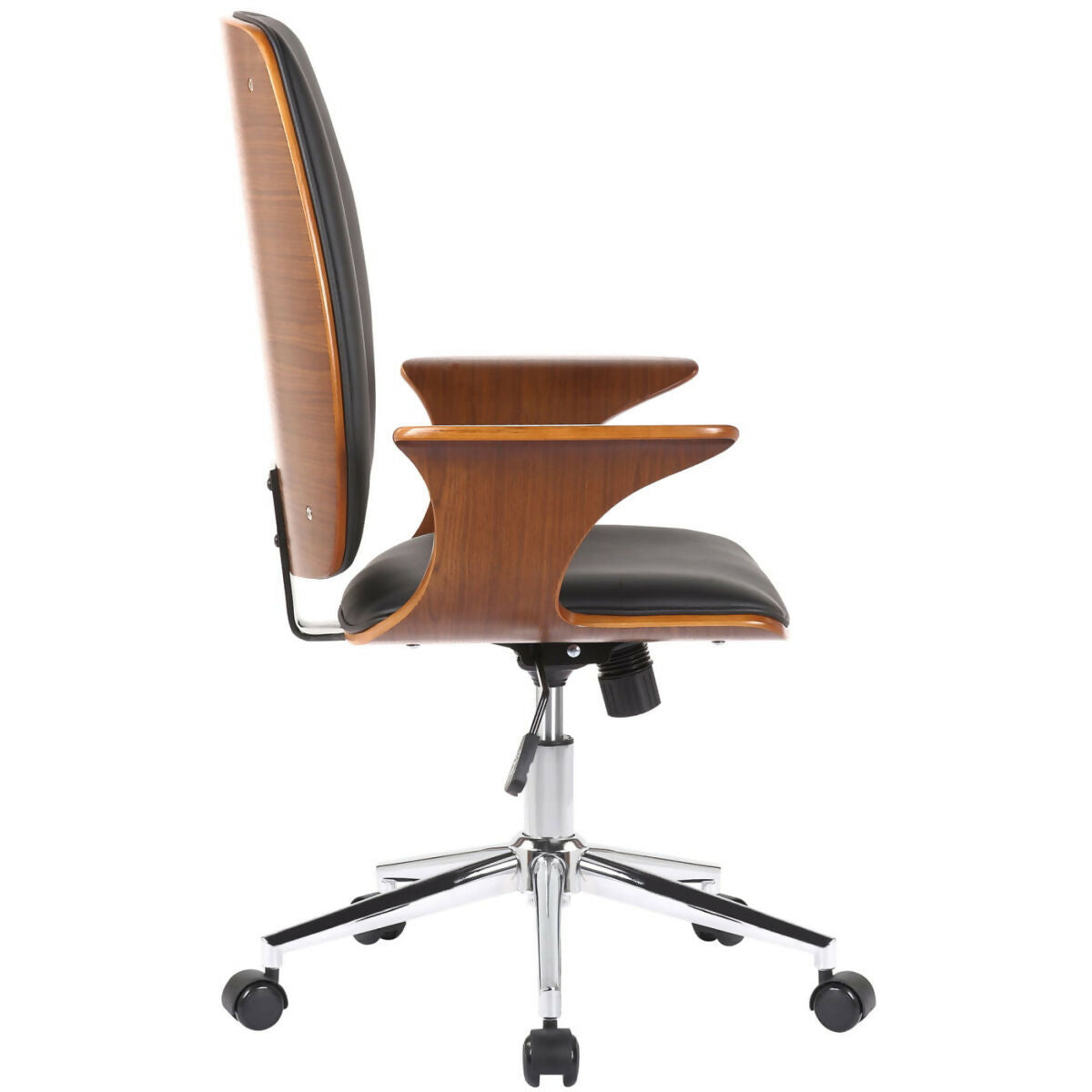 Burbank office chair - Walnut - Black