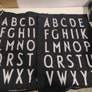 Ecost customer return Design Letters Classic Tea Towel (Black) 100% Cotton, OekoTex Cert