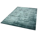 Tapis de salon en viscose fait main titane
