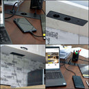 Multipresa Piatta da Incasso TAOBOX con 2 Prese Francesi o Schuko + 2 Prese USB con Cavo 1,5 metri - Per Ufficio Cucina Sala Riunioni