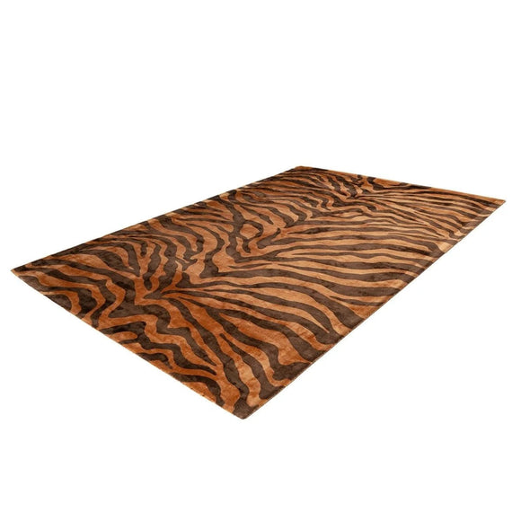 Tapis de salon en viscose design fait main zebra