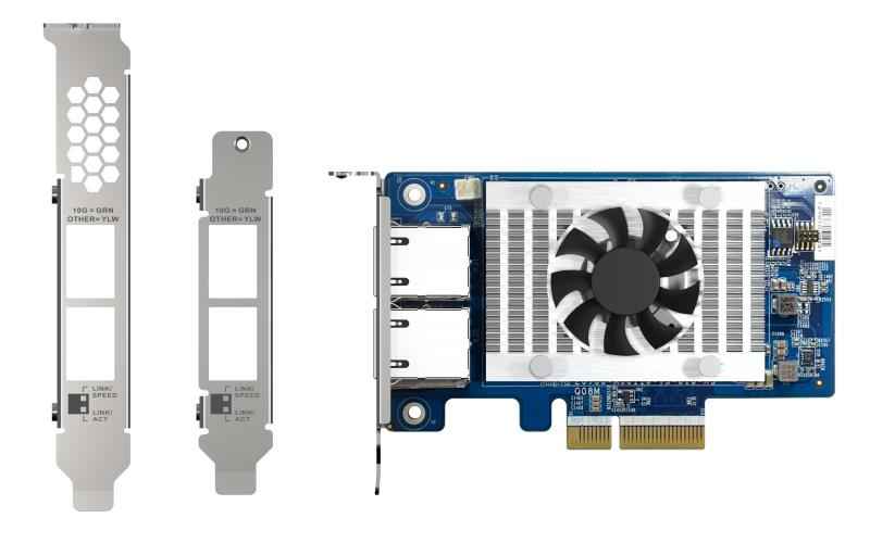 QNAP | Two 10GbE Ports with SR-IOV and iSCSI, Block-based, Supports Multiple Virtual Disk Modes | QXG-10G2T-X710 | PCIe 3.0 x4