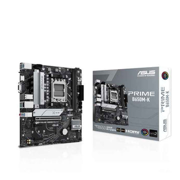 Asus | PRIME B650M-K | Famille de processeurs AMD | Socket AM5 | DDR5 | Interfaces de disque dur prises en charge : SATA, M.2 | Nombre de connecteurs SATA : 4