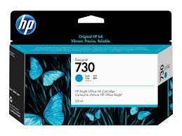 Cartouche d'encre cyan HP 730 130 ml pour imprimantes T1600/T1700/T2600