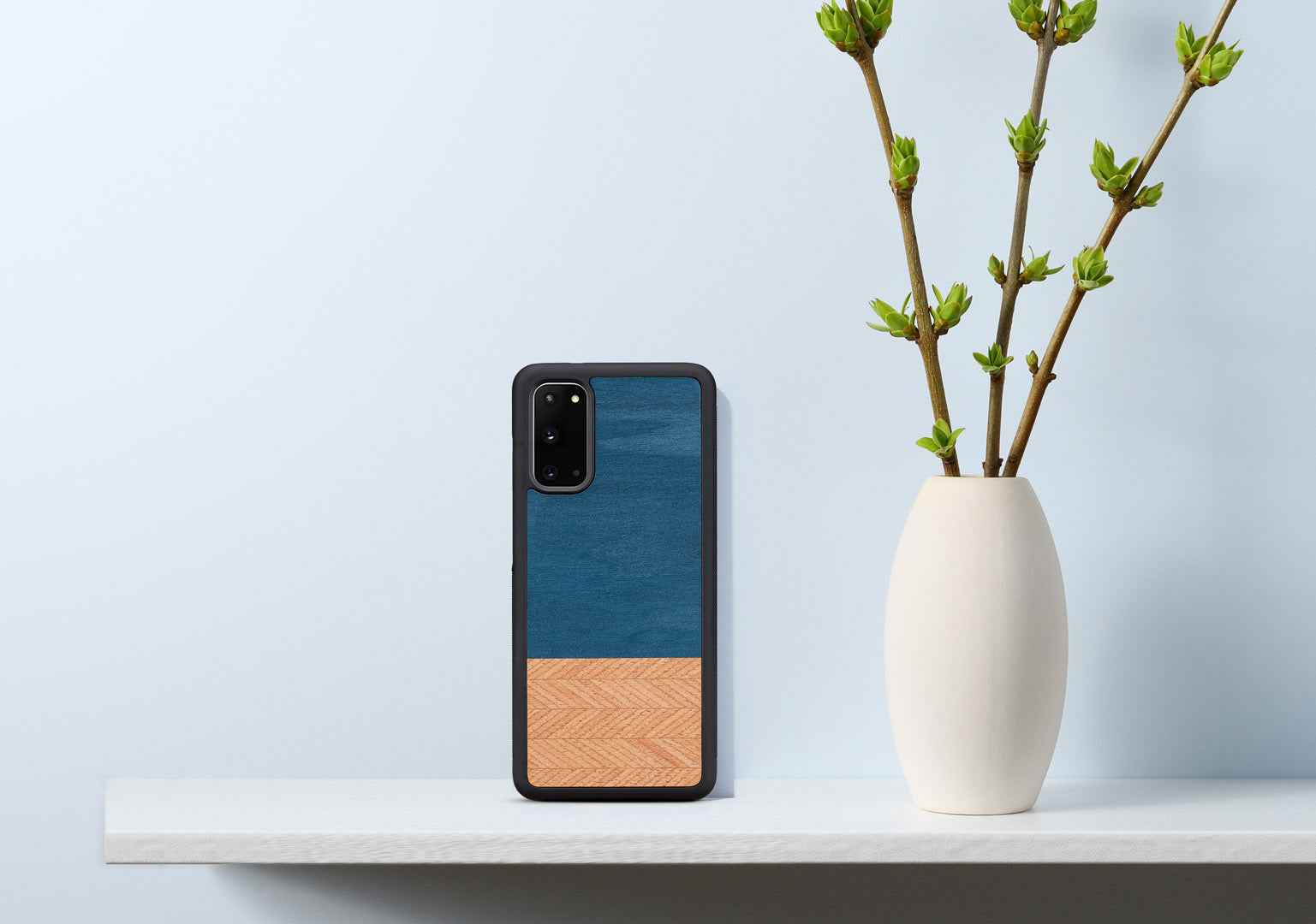 Coque MAN&WOOD pour Galaxy S20 denim noir