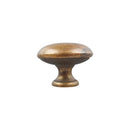 Bouton de meuble BOULE, finition laiton rouille