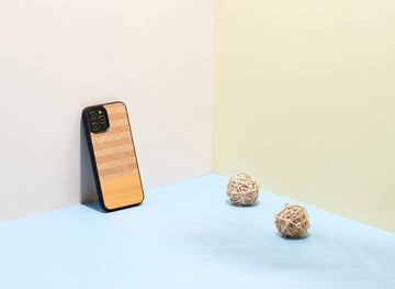MAN&WOOD case for iPhone 12 Pro Max herringbone arancia black