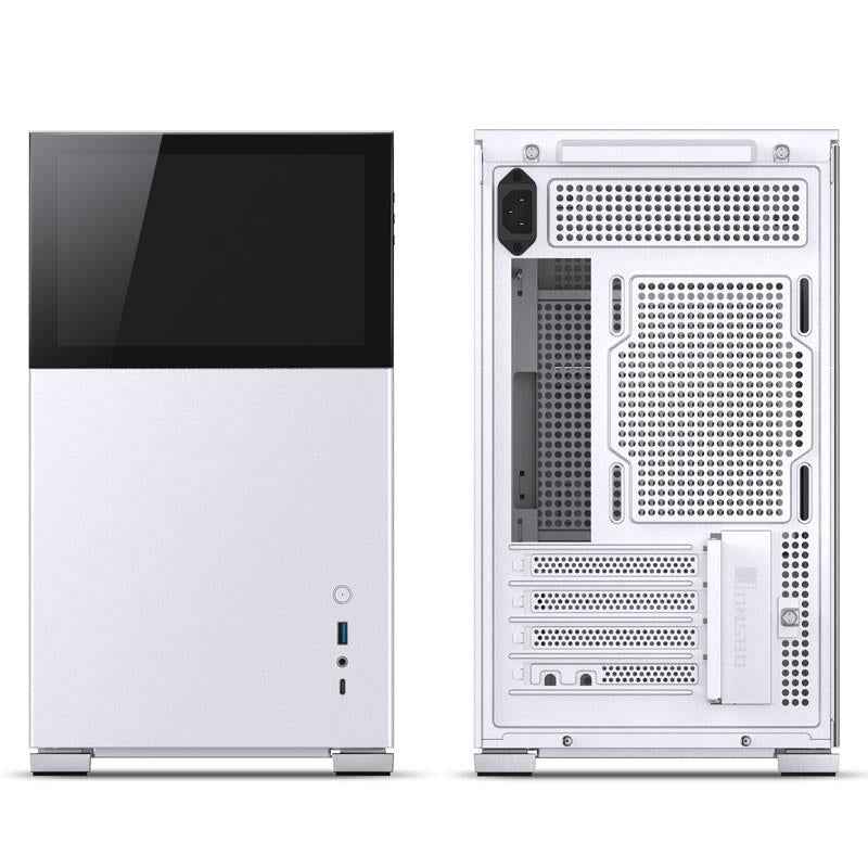 Boîtier Jonsbo D31 Micro-ATX en verre trempé blanc