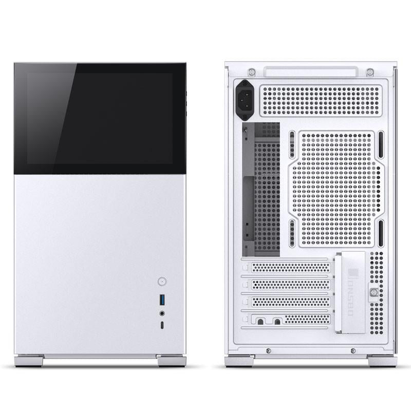 Boîtier Jonsbo D31 Micro-ATX en verre trempé blanc