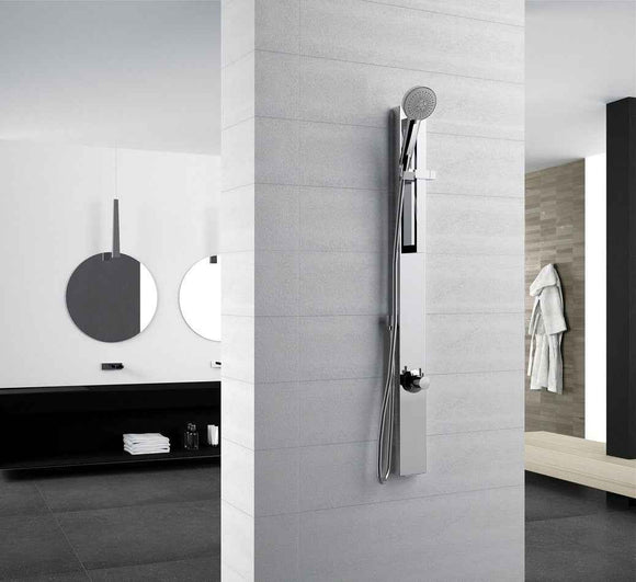 Colonne de douche suspendue mécanique ou thermostatique NOVELLINI REVIF A 118 cm