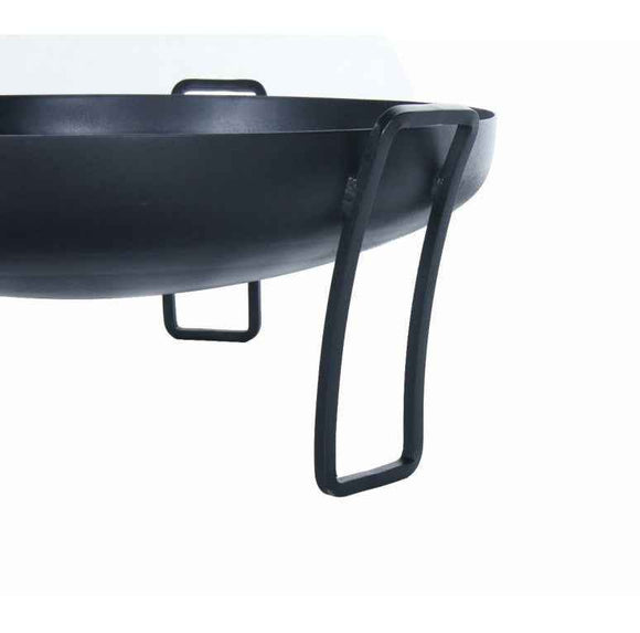 Grille en acier noir sur trépied + Brasero de jardin PAN
