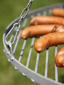 Grille en acier noir sur trépied + Brasero de jardin PAN