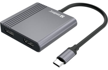 Station d'accueil usb-c sandberg 136-44 2xhdmi+usb+pd - clicktofournisseur.com
