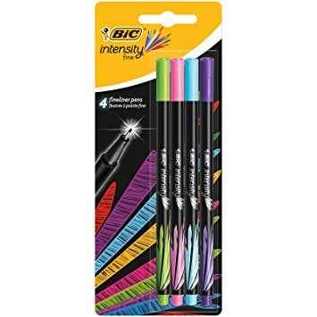 BIC Fineliners INTENSITY FINE FUN MIX BCL, Set 4 couleurs 449275