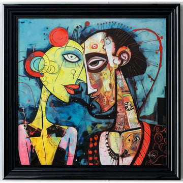 Tableau cadre en bois ABSTRACT LOVERS