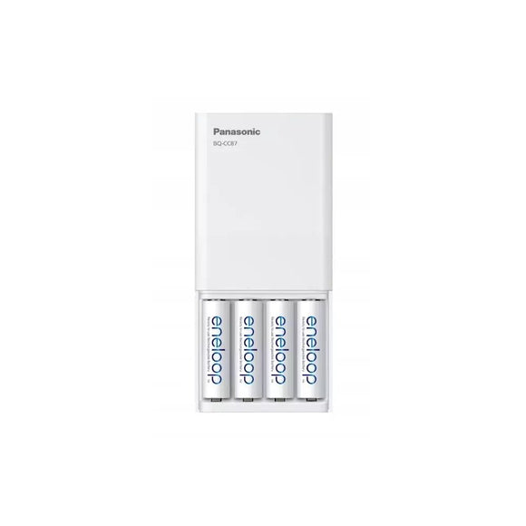 USB battery charger PANASONIC Eneloop Smartplus BQ-CC87 + 4x AA 2000 mAh (K-KJ87MCD40USB)