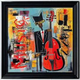 Tableau cadre en bois VIOLIN MAN