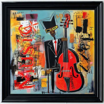 Tableau cadre en bois VIOLIN MAN