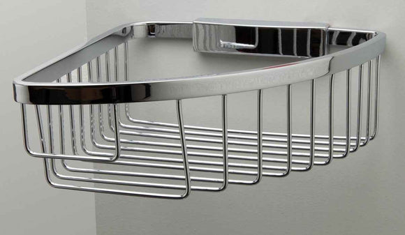 Porte-savon d'angle, panier détachable NOVELLINI en laiton chromé
