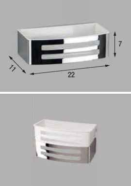 Porte-savon, panier à deux lucarnes NOVELLINI en métal chromé