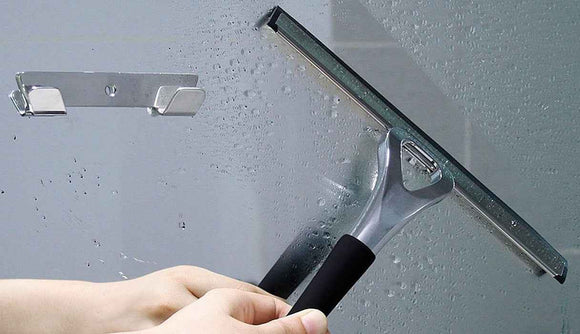 Raclette de douche NOVELLINI en laiton chromé et gomme