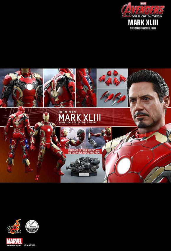 Figurine Hot Toys QS005 - Marvel Comics - Avengers : Age Of Ultron - Iron Man Mark 43