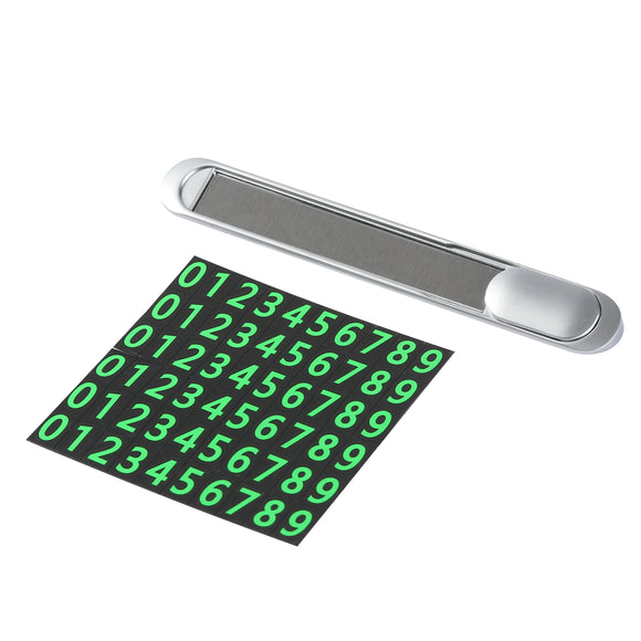 Carte de numéro de téléphone de stationnement temporaire Tellur argent métallisé