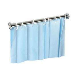 Tringle droit pour rideau de douche en acier poli 100 cm