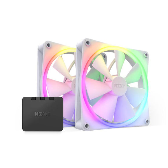 Nzxt f140 rgb 140 mm blanc lot de 2 et contrôleur rgb