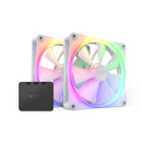 NZXT F140 RGB 140 mm Blanc Lot de 2 et contrôleur RGB