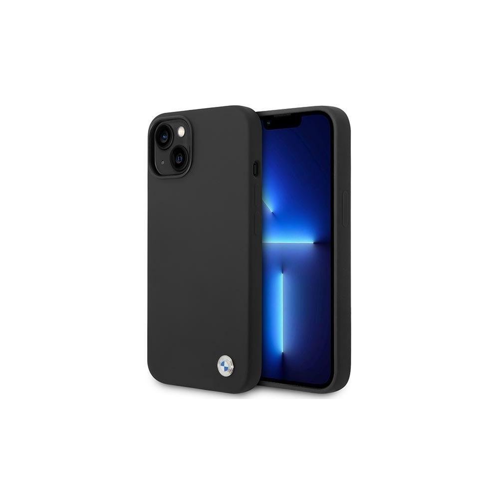 Coque en silicone bmw bmhcp14msilbk pour apple iphone 14 plus