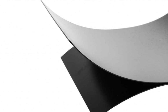 Porte bûches demi-lune en acier noir 44x28x17cm