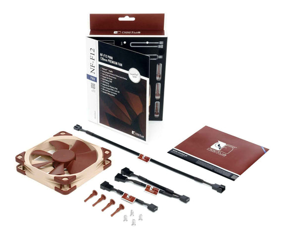 Noctua NOC-NF-F12-PWM Ventilateur pour boîtier d'ordinateur 12 cm Beige, Marron 1 pièce(s)