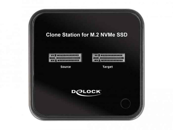 DeLOCK M.2 Docking Station for 2 x M.2 NVMe PCIe SSD with Clone function