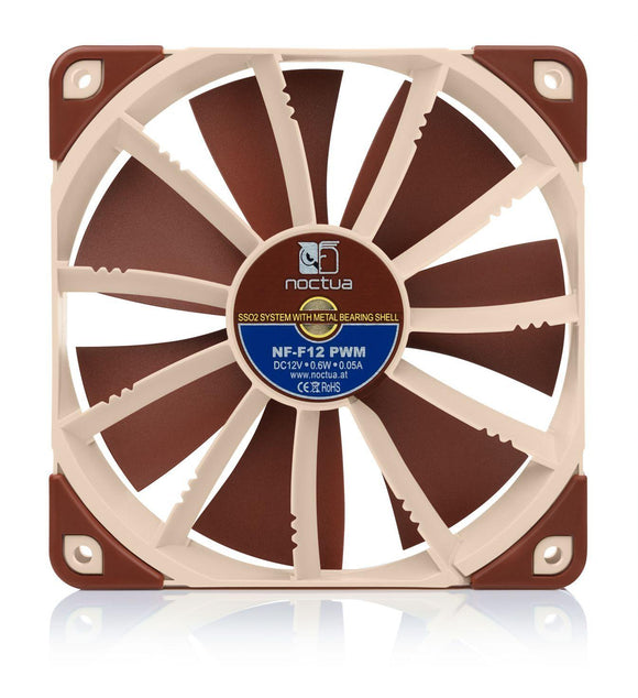 Noctua NOC-NF-F12-PWM Ventilateur pour boîtier d'ordinateur 12 cm Beige, Marron 1 pièce(s)