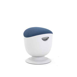 Tabouret d'équilibre ergonomique Up Up Seul Blanc, tissu bleu D47