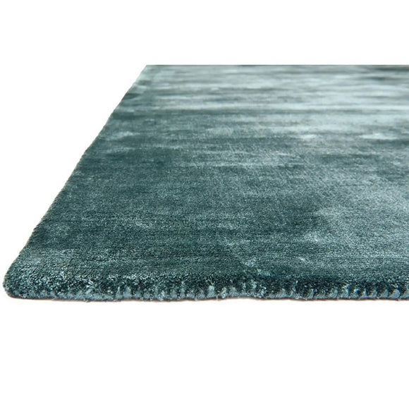 Tapis de salon en viscose fait main titane