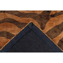 Tapis de salon en viscose design fait main zebra