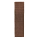 Tapis de couloir uni pure laine candy marron