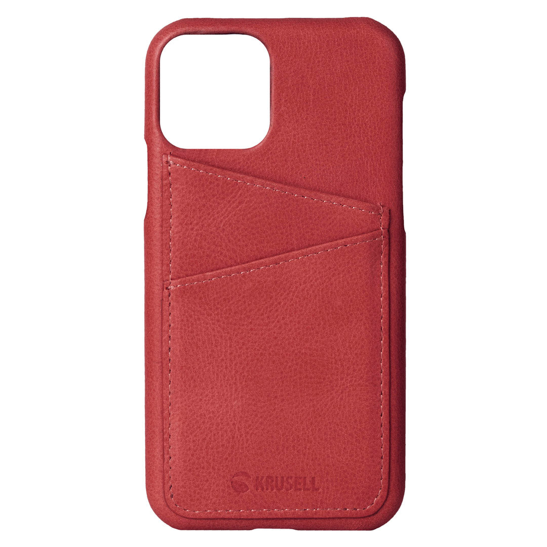 Étui krusell sunne cardcover pour iphone 11 pro max rouge vintage 61795