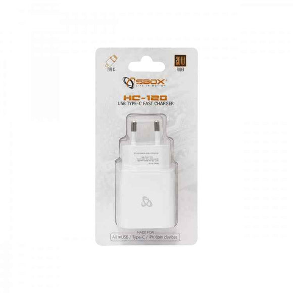 Chargeur secteur USB Type-C Sbox HC-120 blanc