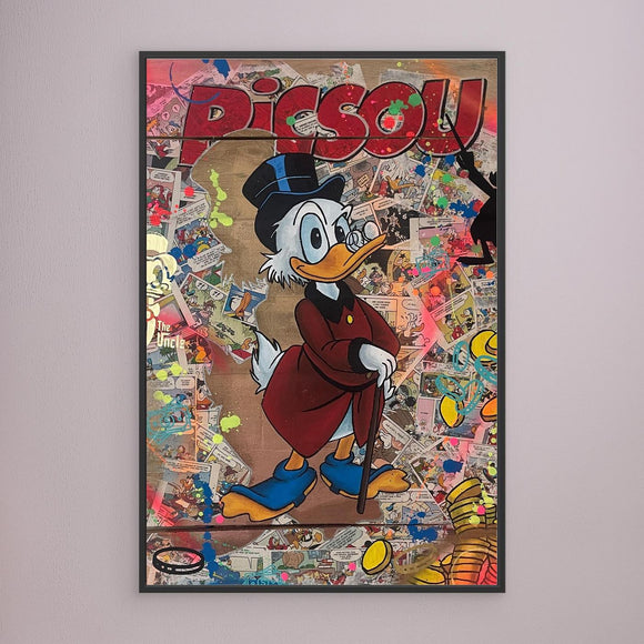 Picsou impression sur toile de l'œuvre originale de Vincent STREIFF