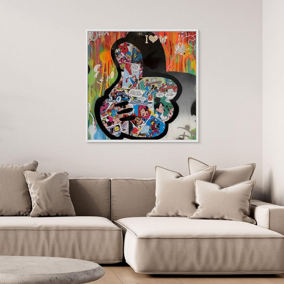 Main de Mickey - impression sur toile de l'œuvre originale de Vincent STREIFF