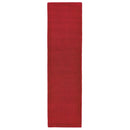 Tapis de couloir uni pure laine candy rouge