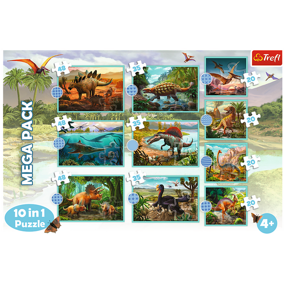 TREFL Puzzle Dinosaurs 10 in 1 set