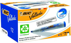 BIC whiteboard marker VELL 1701, 1-5 mm, blue, Box 12 pcs. 525826